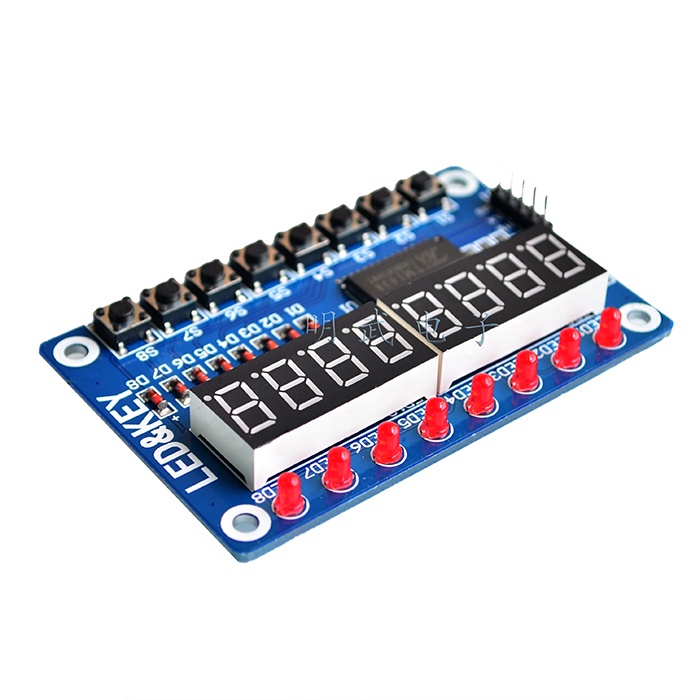 附發票 TM1638按鍵數碼管LED顯示模塊（8位數碼管\LED\按鍵) FOR ARDUINO | 蝦皮購物