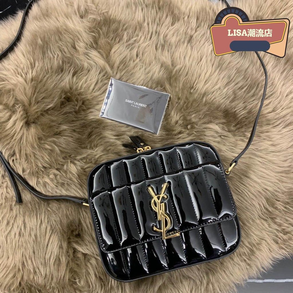 LISA二手 YSL 聖羅蘭 Saint Lauren VICKY 絎縫小羊皮相機包 單肩斜背包 555052 | 蝦皮購物