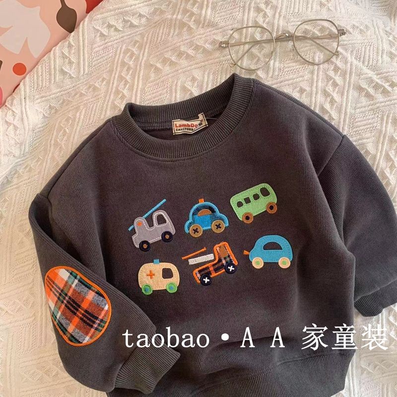 ［特價$129→$99］童裝刺繡LOGO長袖連帽上衣 親子裝