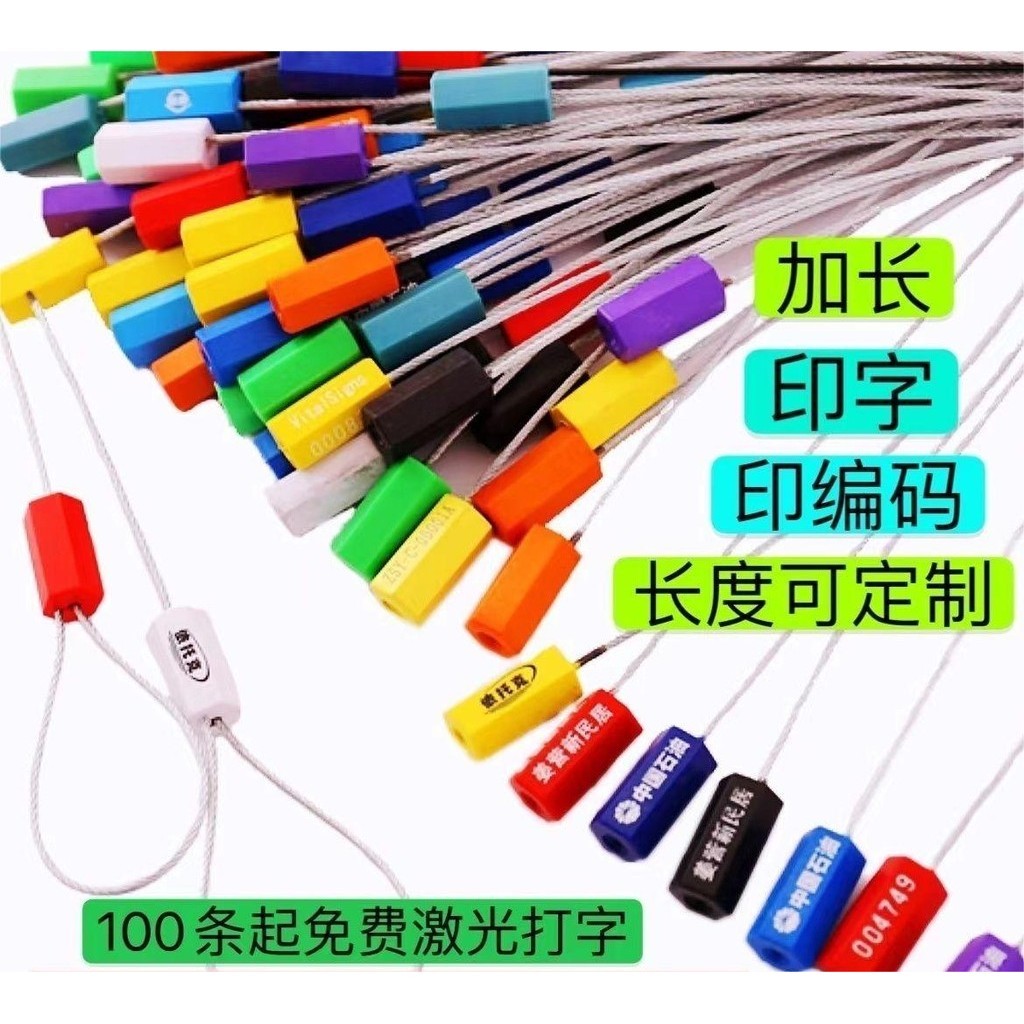 精品推薦*鉛封鋼絲一次性集裝箱施封鎖防盜鎖扣油罐車鎖定制水電表封條封簽*可開票 | 蝦皮購物