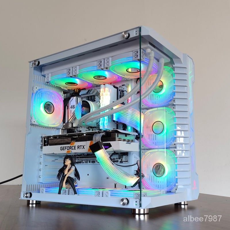 玩嘉羅賓3海景房機箱ATX無立柱無360水冷全景玻璃臺式機電腦機箱 | 蝦皮購物