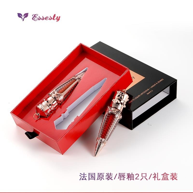 【禮盒 禮物 】Essesty禮盒 2支絲絨霧面口紅 生日禮物 不沾杯掉色 唇膏 | 蝦皮購物