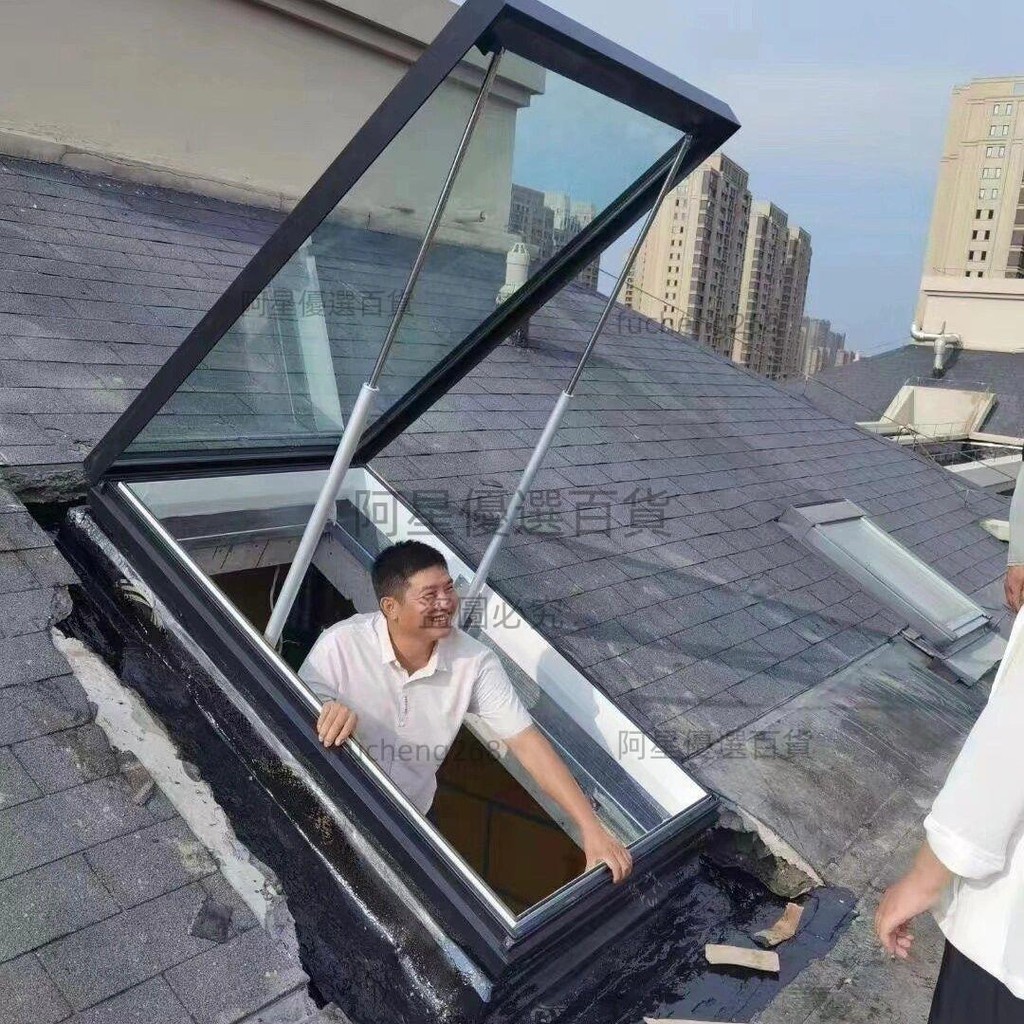 免運 鋁合金屋頂天窗斜屋面坡面房頂閣樓窗陽光房電動地下室采光井天窗 阿星優選 | 蝦皮購物