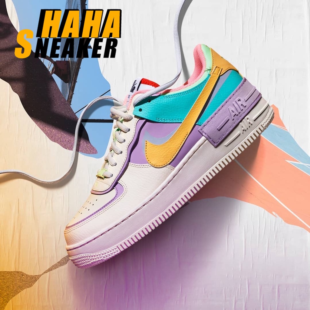 韓國連線購入 Nike Air Force 1 Shadow AF1 厚底新配色 馬卡龍空軍一號時尚休閑低幫板鞋 | 蝦皮購物