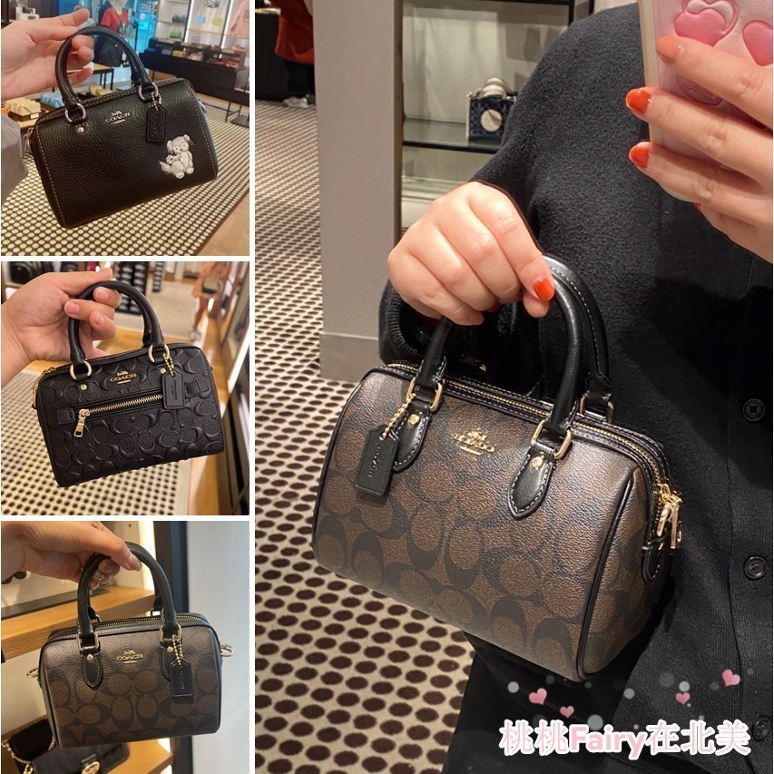 BM二手/COACH 新款 手提包 單肩斜挎包 波士頓包女 枕頭包 mini 女生包包 | 蝦皮購物