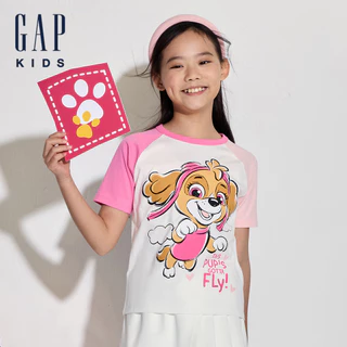Gap 兒童裝 Gap x 汪汪隊立大功聯名 Logo純棉印花圓領短袖T恤(1-9歲)-白色(545499)