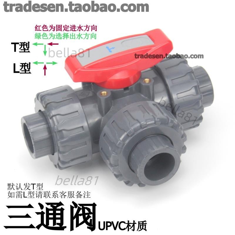 ️台灣精品熱賣 ️UPVC三通球閥 pvc三通閥門 多路控制閥塑料管道三通開關 T型L型 | 蝦皮購物