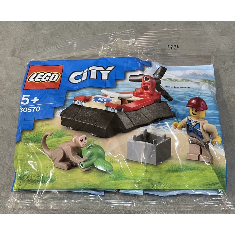 【LEGO WORLD】樂高 30570 Lego Polybag野生動物救援氣墊船 全新現貨未拆 | 蝦皮購物