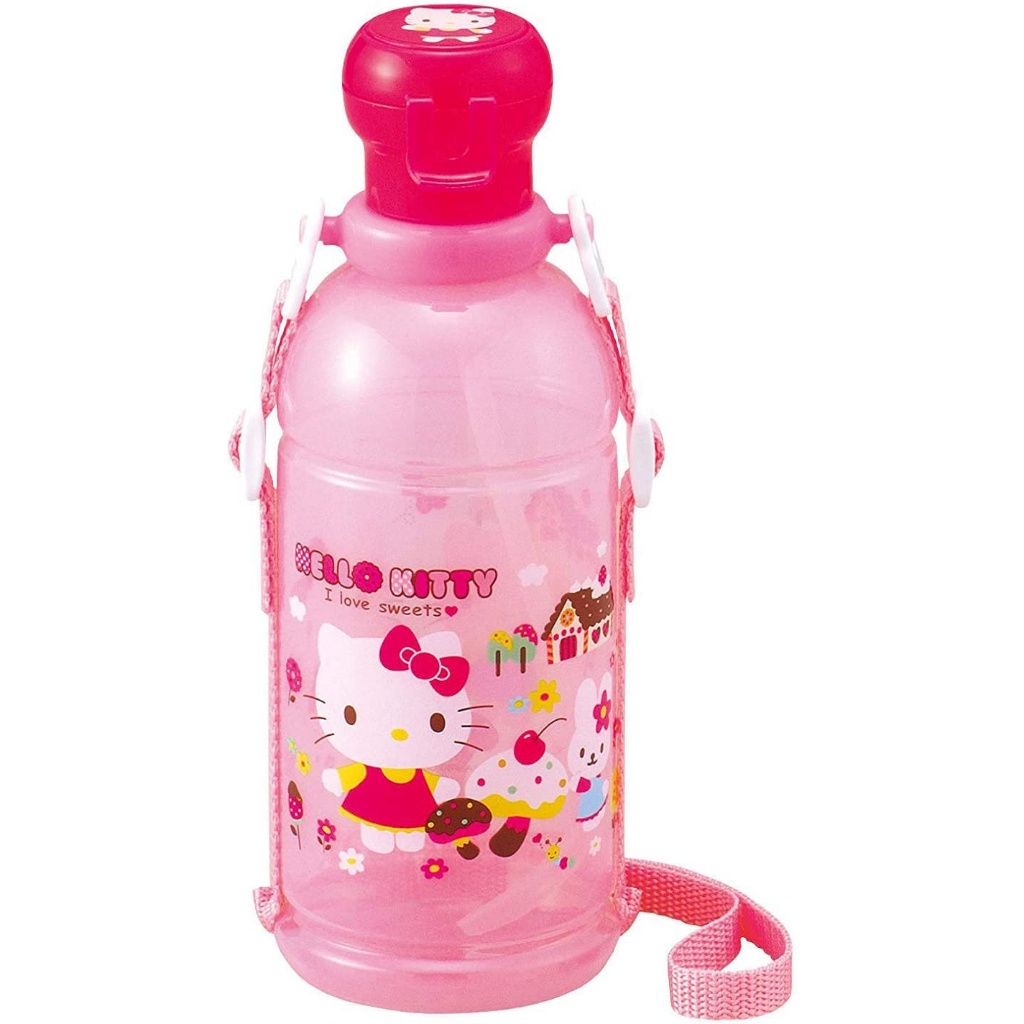 OSK Japan Hello Kitty Water Bottle with Straw (SC-450S)