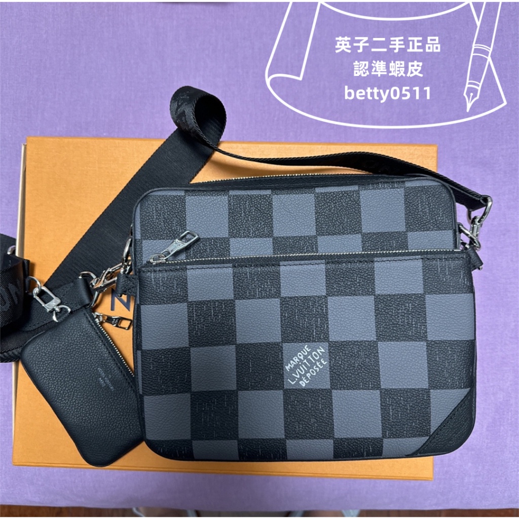 N80401 Louis Vuitton Damier Checkerboard Trio Messenger Bag