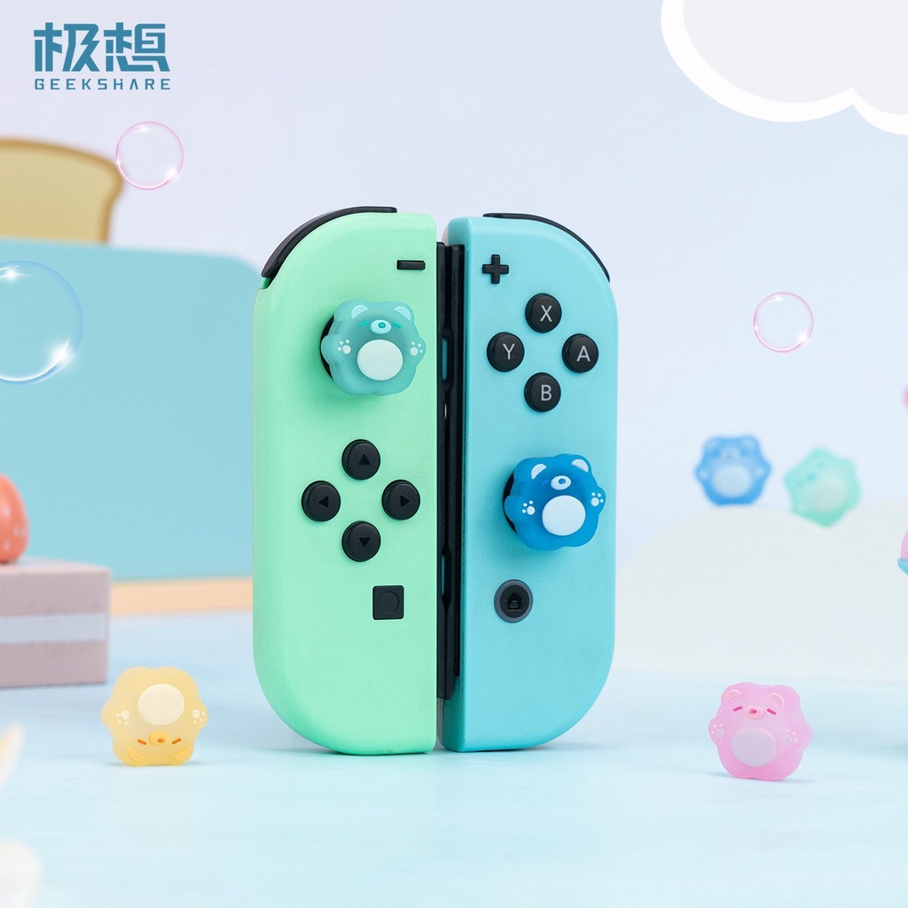 極想任天堂switch搖桿帽ns手柄十字oled手柄按鍵帽解壓透明配件 蝦皮購物