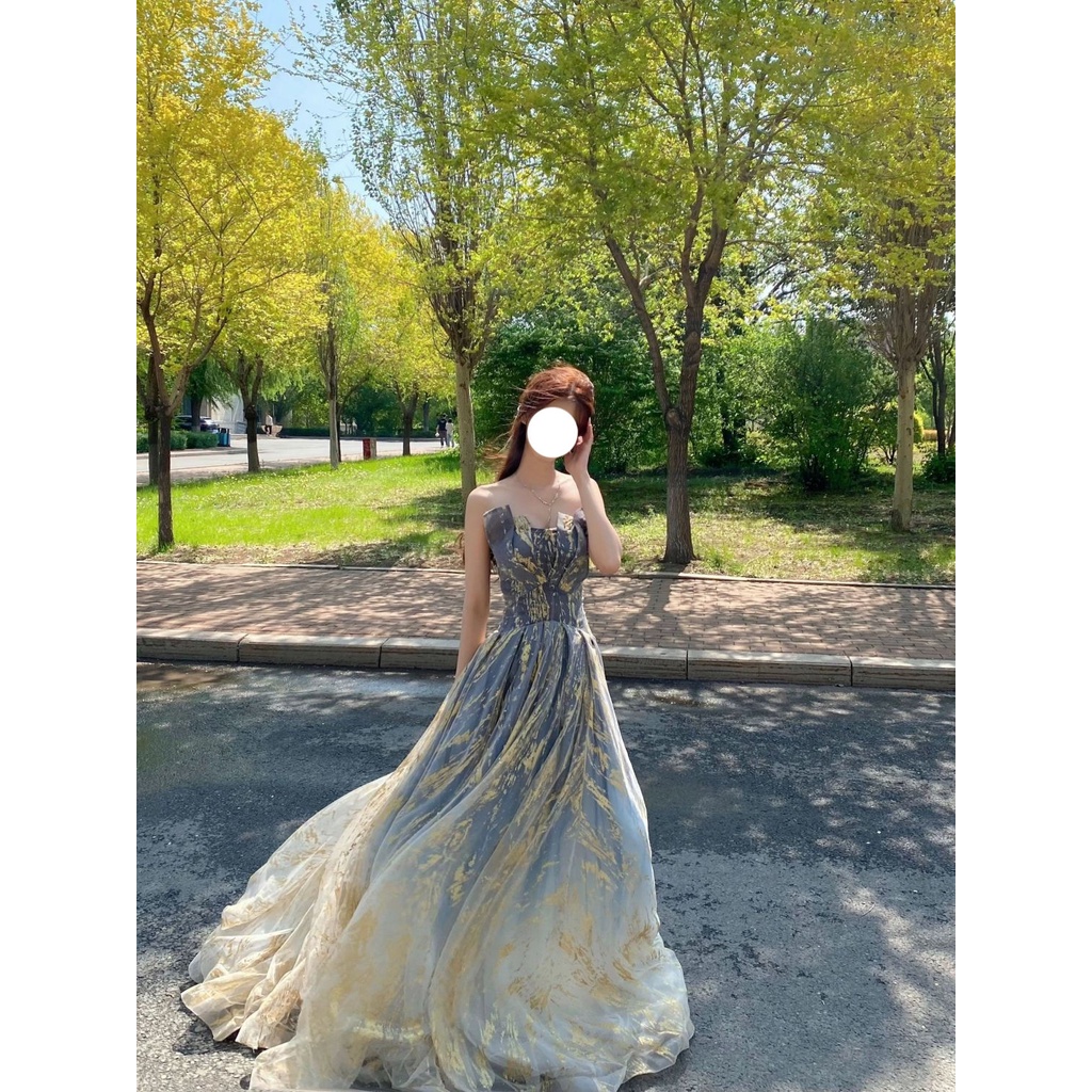 晚宴服晚禮服裙女宴會氣質輕奢小眾高端高級感仙氣學生聲樂藝考主持演出禮服 洋裝 晚宴禮服 大尺碼 長裙 年會 | 蝦皮購物
