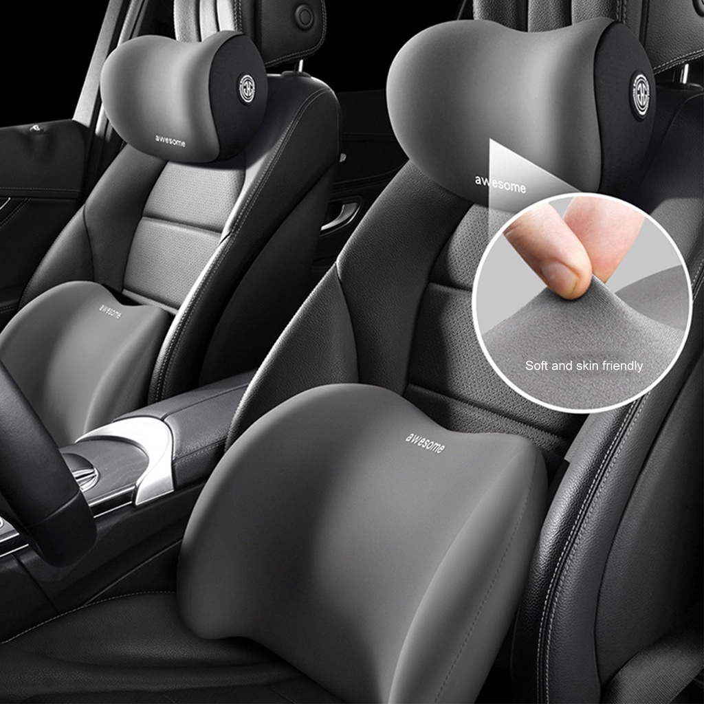 Car Headrest Neck Pillow Support Memory Cotton Car Seat Lumb | 蝦皮購物