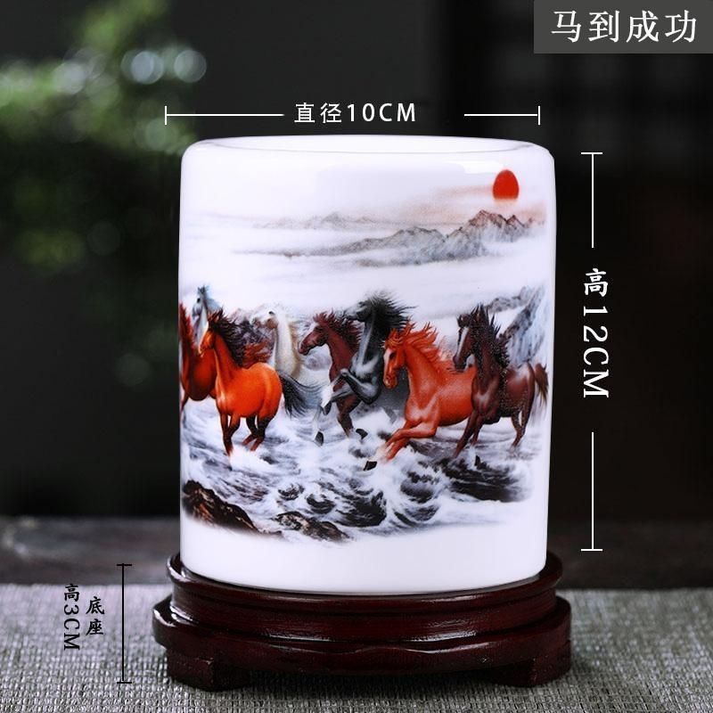 【珍品】景徳鎮 十二支 小筆筒 筆筒景德鎮中式新款毛筆定制筆筒復古辦公書房桌面收納。陶瓷筆筒| 蝦皮購物