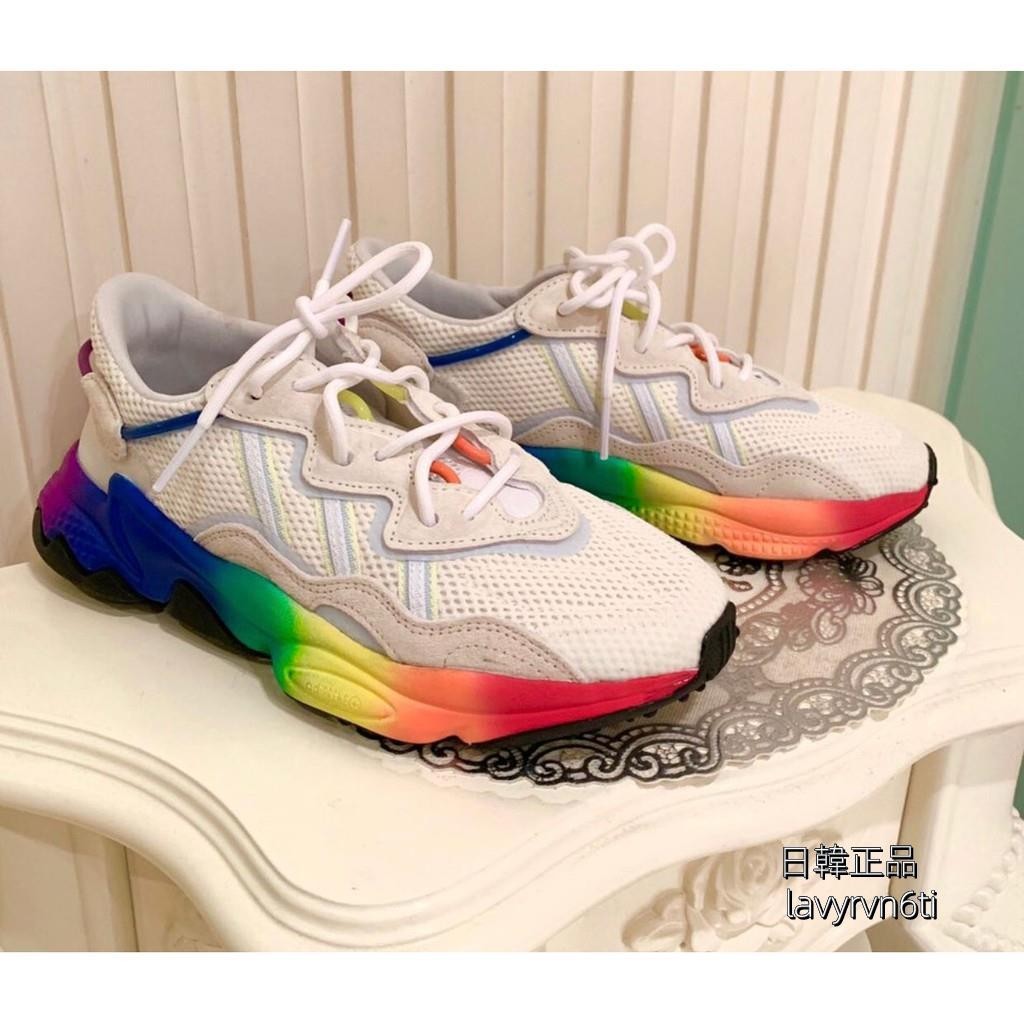 æ¥éæ­£å Adidas Ozweego Pride ç±³ç½ å½©è¹ å½©è² ç·é å¥³é æè¿ªé EG1076 ç¾è²¨ | è¦ç®è³¼ç©