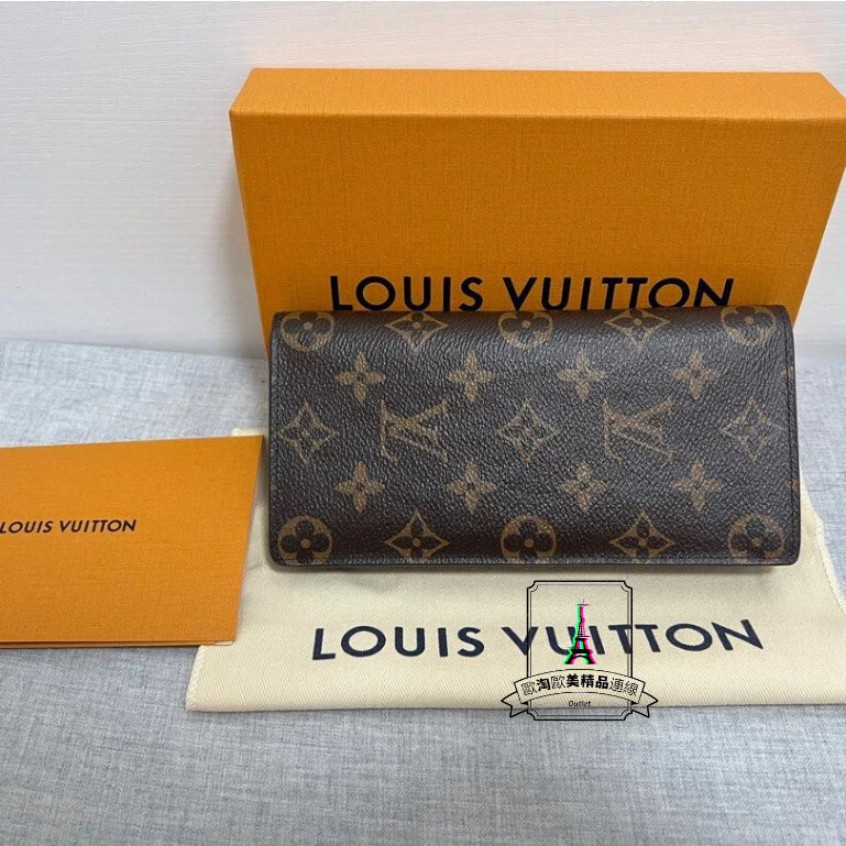 精品 Louis Vuitton 路易威登 LV BRAZZA 經典老花帆布 棕色 長夾 卡包 M66540 | 蝦皮購物