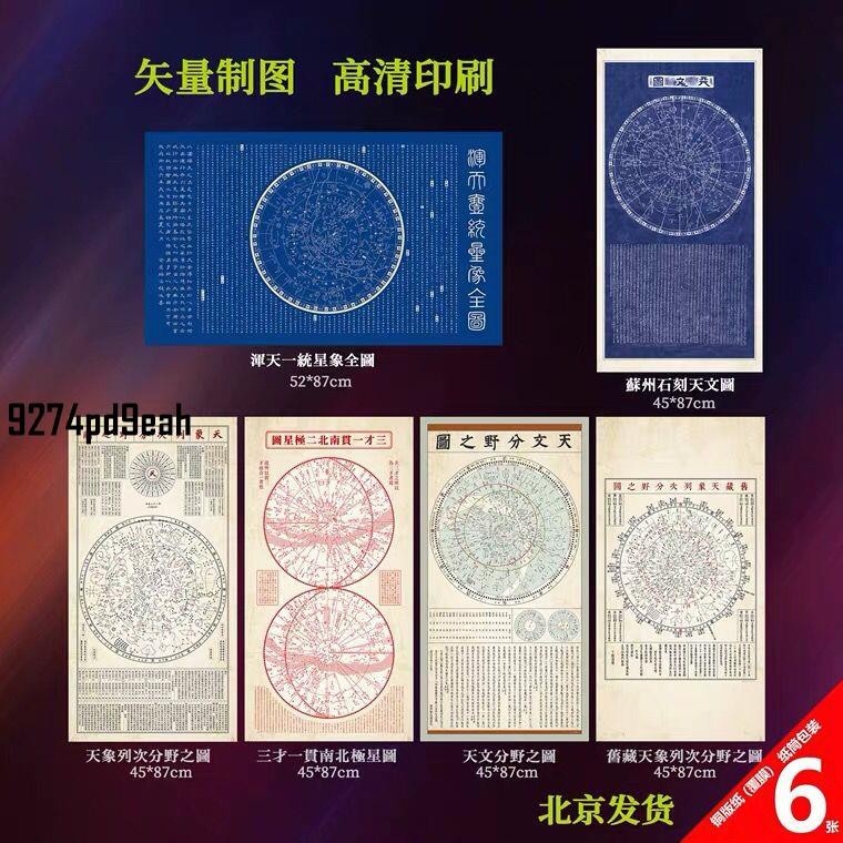新品熱賣##古代星圖星宿揭秘步天圖天球儀三才一貫全天星圖宇宙星系圖星空 | 蝦皮購物