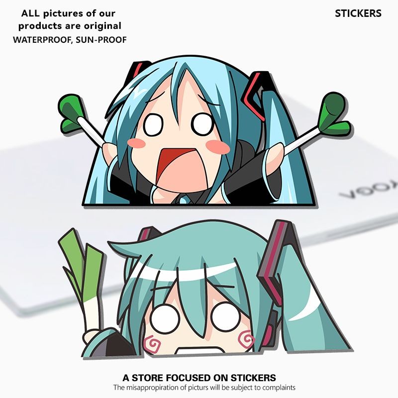 初音 貼紙反光車貼電車貼MIKU初音未來二次元動漫卡通裝飾劃痕遮擋防水貼畵 IES4 | 蝦皮購物