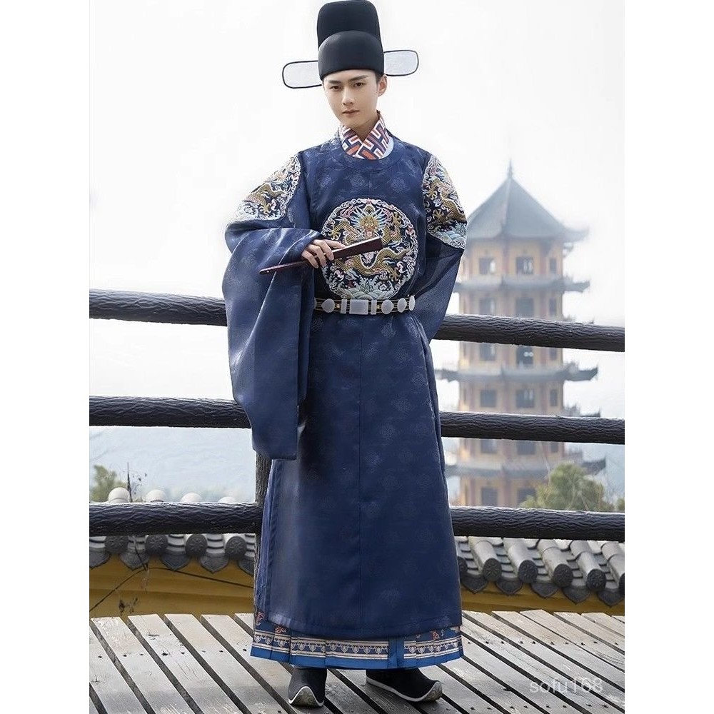 可開發票影視古裝明朝官服龍袍大臣服朝服文官圓領王爺丞相演出服印花唐朝 | 蝦皮購物
