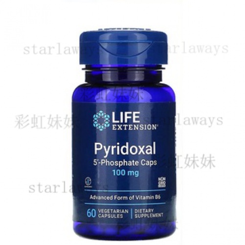 【臺灣優選】美國 Life extension 活性B6維生素P5P 囊磷痠吡哆醛Pyridoxal 60粒 蝦皮購物