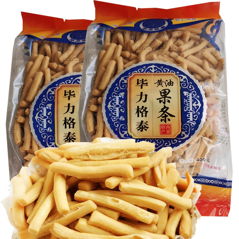 畢力格泰黃油果條400g內蒙古特色美食香脆奶茶伴侶美食早餐 | 蝦皮購物
