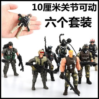 可動人偶 模型 反恐精英兵人模型特種士兵軍人警察CS公仔10cm關節可動手辦玩具 | 蝦皮購物