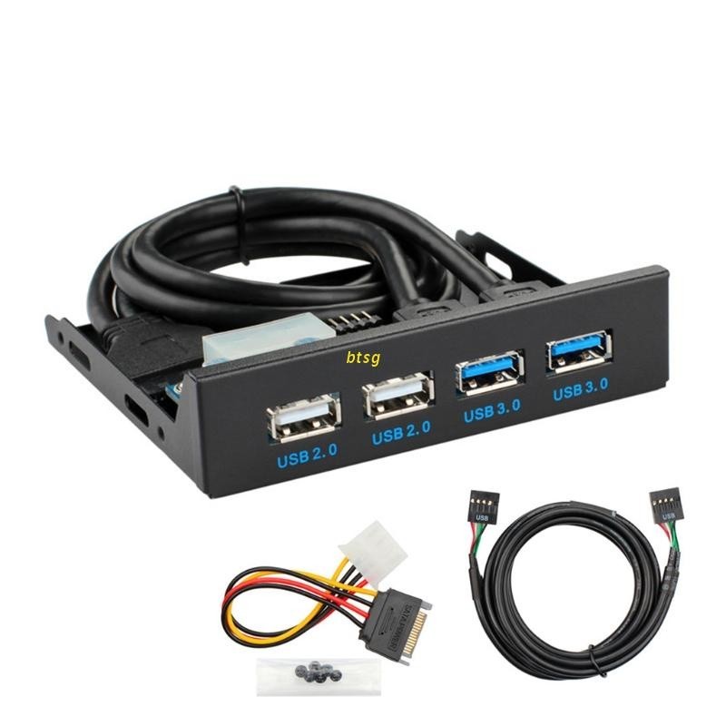 ♬Btsg USB 軟盤驅動器前托架 4 端口 PC 前面板 9p / 19P 至 | 蝦皮購物
