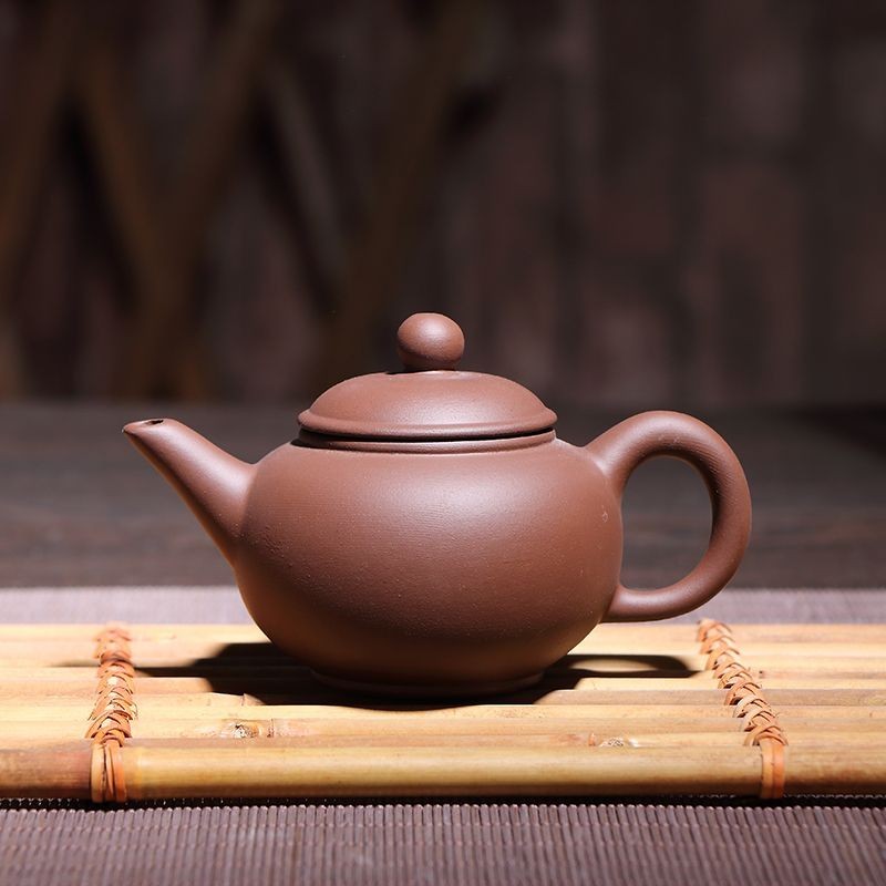以德壺人】宜興紫砂茶壺泡茶器硃泥壺長嘴壺神燈壺功夫茶具西施小茶壺手