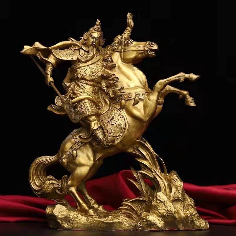破損包賠#古韻純銅關公像銅像擺件武財神爺關羽關二爺橫刀騎馬關公限時免運 | 蝦皮購物