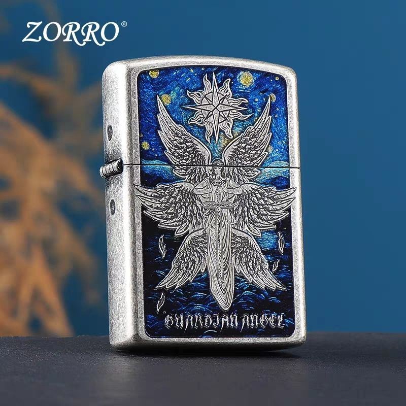 【紳士—♥精品♥】ZORRO佐羅二代古銀星空下的天使煤油打火機新款耐磨抗造限量編碼 | 蝦皮購物