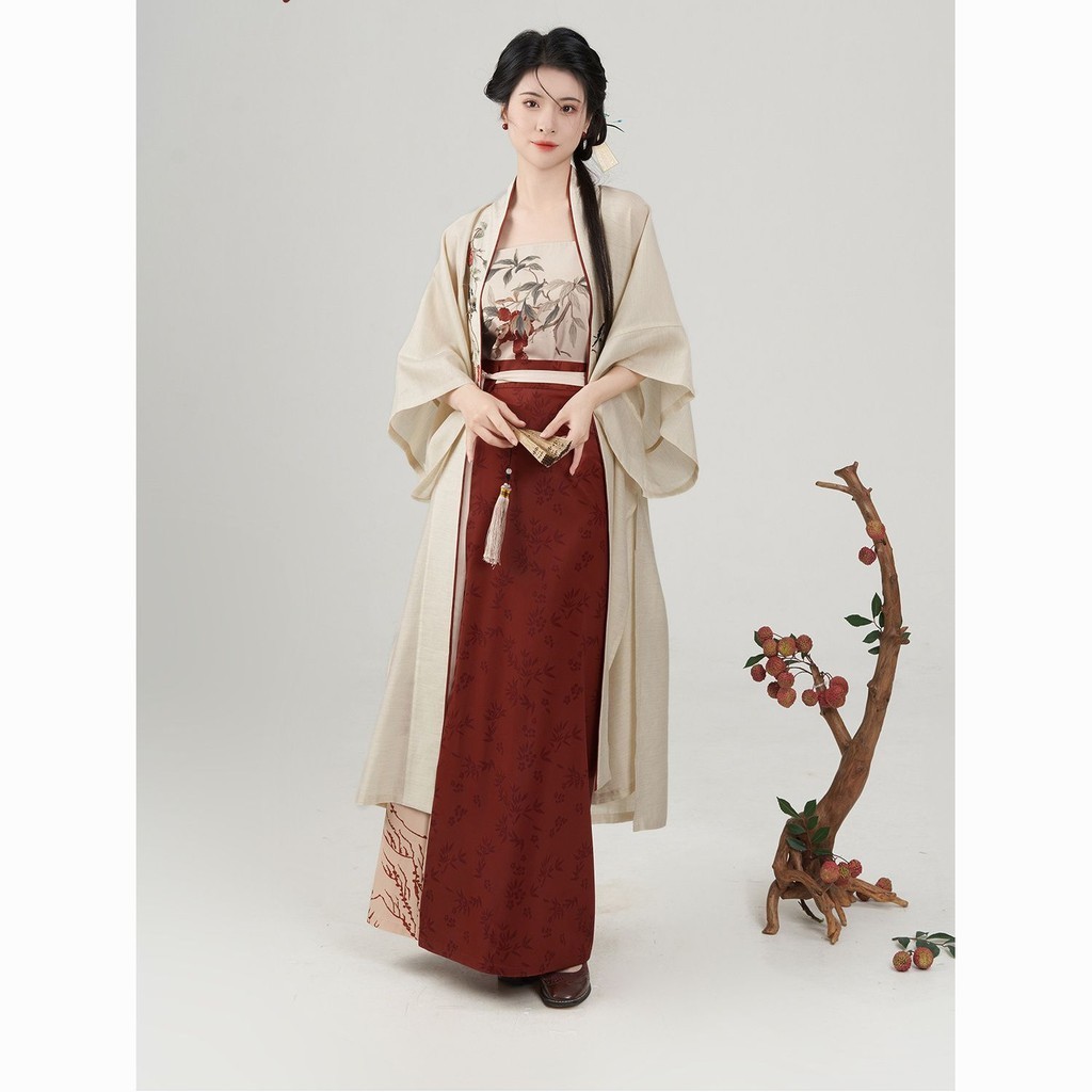 古風畢業季新中式宋製漢服女 繡花荔香晚鵲新國風直袖改良對襟日常穿搭 中國風服飾【沐顔醬賣場】 | 蝦皮購物