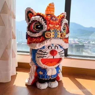 現貨速發 哪吒敖丙積木舞獅哆啦A夢兼容樂高積木成年人高難度拚裝手工拚圖益智玩具禮物太乙真人積木