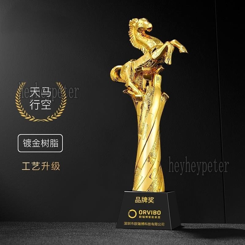 免費客製化 一馬當先獎座 創意樹脂獎盃訂製 優秀員工獎盃 馬術團比賽冠軍 金馬獎盃 客製化禮物 客製紀念品 金銀銅可選 | 蝦皮購物