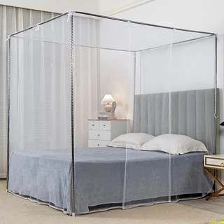 蚊帳😄❥ 家用蚊帳支架1.8X2米雙人大床幔加密臥室老式單開門1.2m1.5米套裝