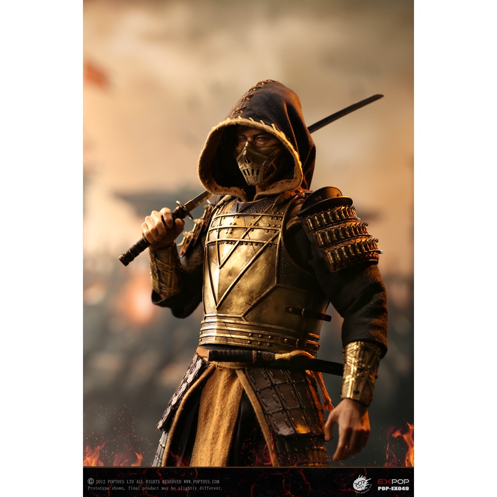 朝暮間POPTOYS 1/6 EX049 地獄使者Scorpion 毒蝎武士銅甲再版現貨