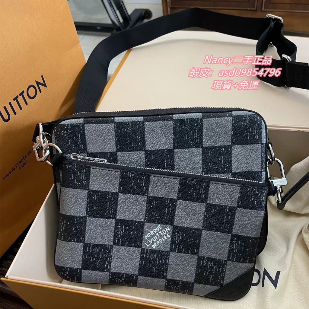 N80401 Louis Vuitton Damier Checkerboard Trio Messenger Bag