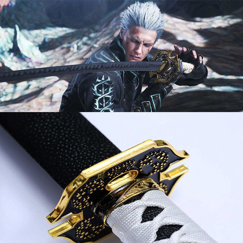 金屬閻魔刀1:1鬼泣5代維吉爾COS武器帕瓦但丁日式武士1米未開刃