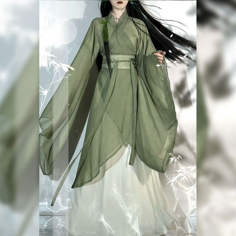 古風漢服 改良 漢服女 漢元素 古風服飾 表演服 演出服 拍照道具 爆款【綾羅】復原南北朝魏晉風漢服女大袖交領異形圍裳破 | 蝦皮購物
