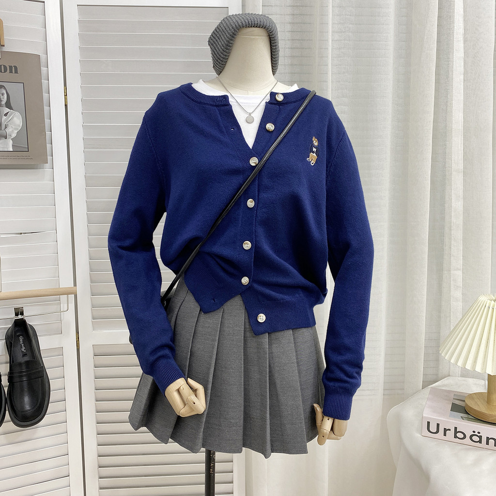 小熊刺繡開襟衫 main image 1