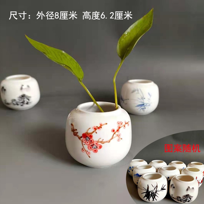 客製化】筆筒訂製刻字訂製logo 陶瓷擺件白色毛筆筆筒花瓶擺設辦公室