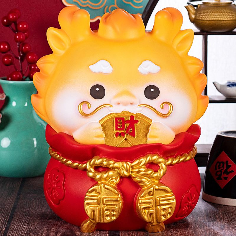 存錢筒 存錢罐 聚寶盆 撲滿 新年禮物 卡通存錢筒 龍存錢筒 新年存錢筒 招財龍存錢罐大容量兒童儲蓄罐女生龍年禮物大人儲 蝦皮購物 