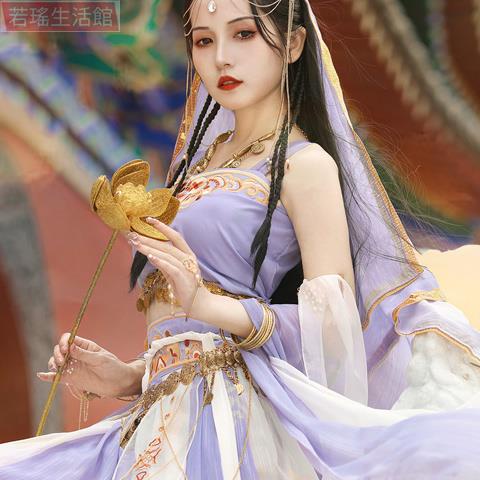 碧水 敦煌 西域服 仙女服 改良 中華漢服　H16＃ 碧水 敦煌 西域服 仙女服 改良 中華漢服 H16＃の通販 by coco's