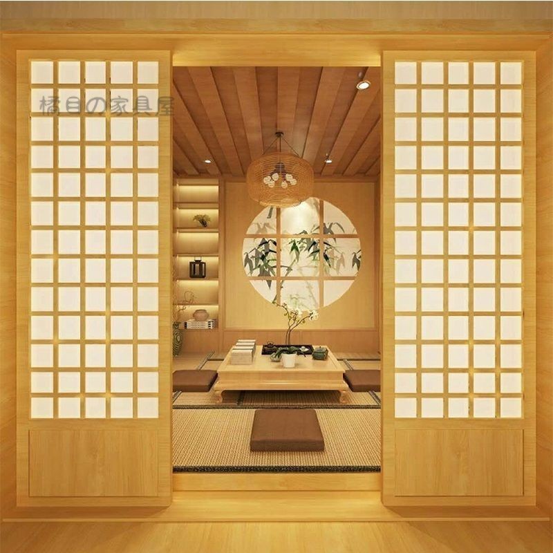 【和室門 日式推拉門 訂製尺寸】定制日式格子門榻榻米推拉門和室樟子門推門移門隔斷折疊定做臥室 | 蝦皮購物