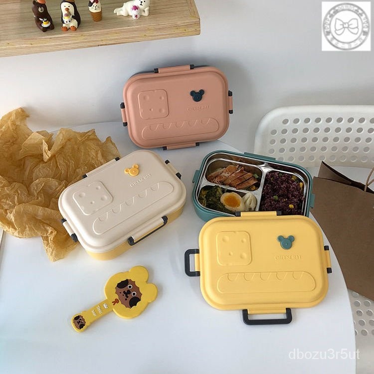 便當盒 餐盒 分隔便當盒 密封盒 可微波 午飯盒 耐熱玻璃便當盒 保鮮餐盒 外帶盒 ins簡約不銹鋼飯盒分隔型日式便噹盒 | 蝦皮購物