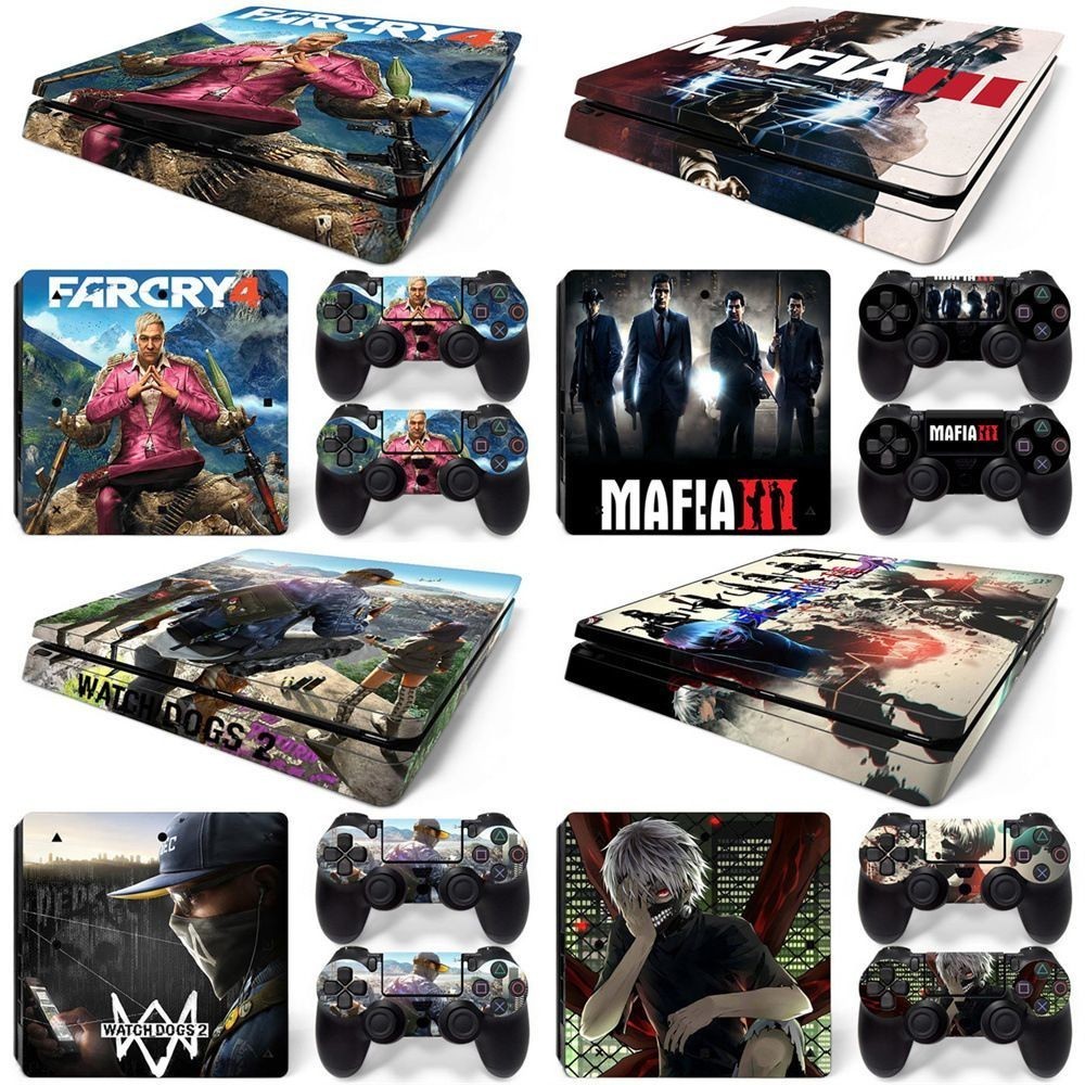 【臺灣出貨】PS4 Slim 遊戲機全身貼紙 全身貼 保護貼 防颳耐磨機貼MAFIA3膜 痛機貼 貼紙 彩貼 痛貼 | 蝦皮購物