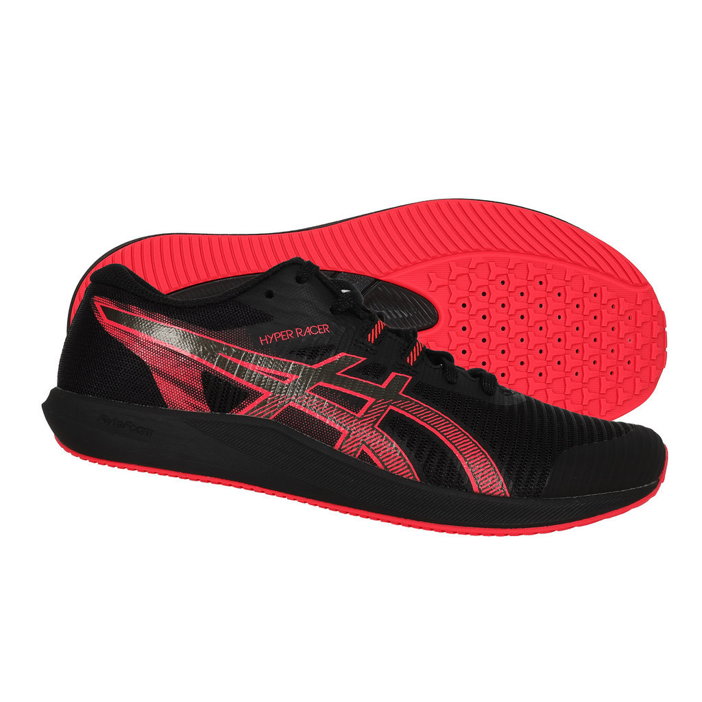 ASICS HYPER RACER 男女田徑訓練鞋( 「1093A233-001」 黑亮紅 | 蝦皮購物