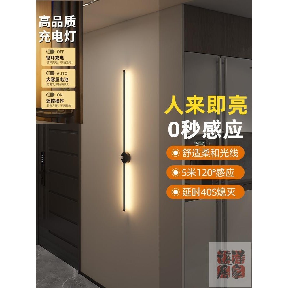 小夜燈感應燈led 人體感應壁燈樓梯玄關燈臥室床頭燈客廳電視背景墻格柵燈過道走廊| 蝦皮購物