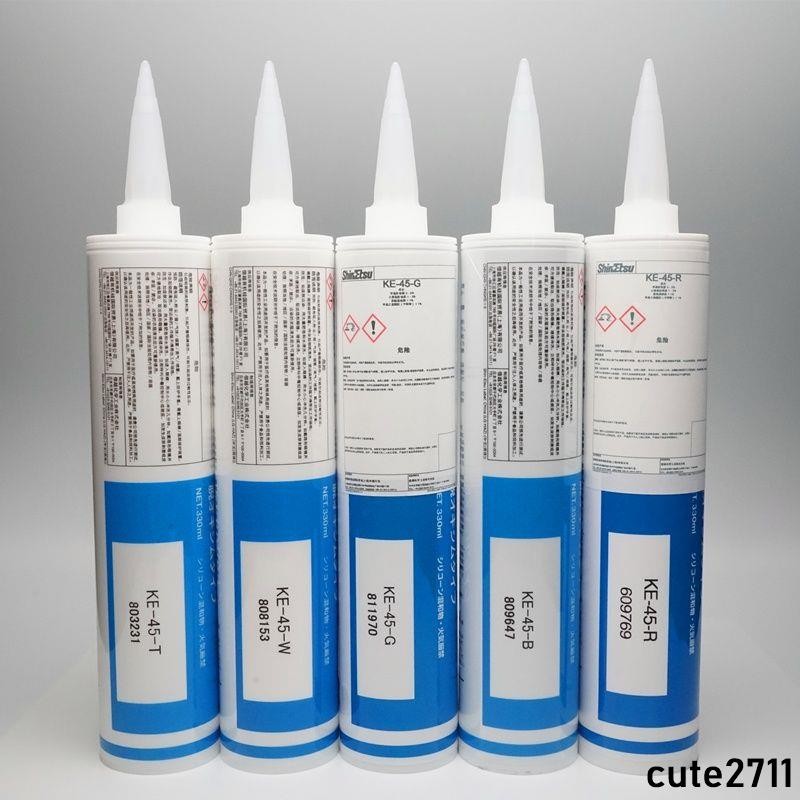 推薦日本ShinEtsu信越KE-45T/B/W/R/G電子UL阻燃防水密封絕緣硅膠水可開發票 | 蝦皮購物