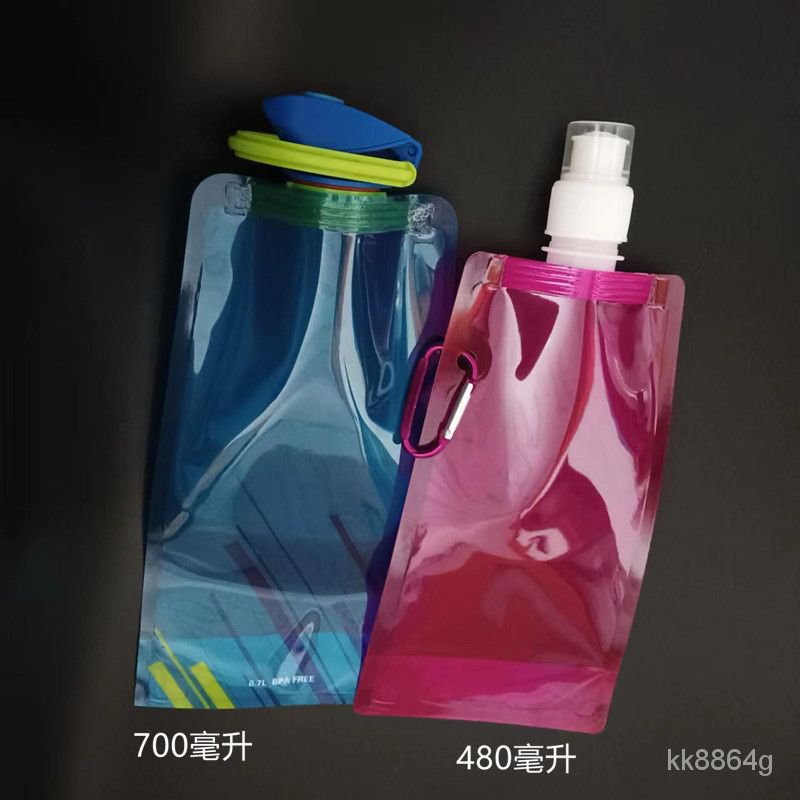 Sporteer Soft Hydration Flask - 500 ml - Collapsible TPU- BPA Free - 2-Pack, Blue