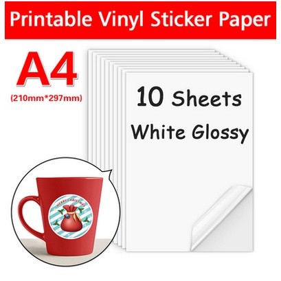 [New#]10Sheets Transparent Printable Vinyl Sticker Paper Wat | 蝦皮購物